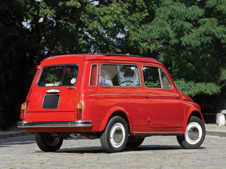 1960 Fiat 500 Giardiniera, piros kombi feneke