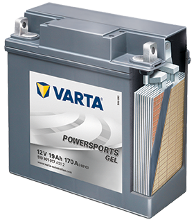 A zselés VARTA® akkumulátor részletes kivágása