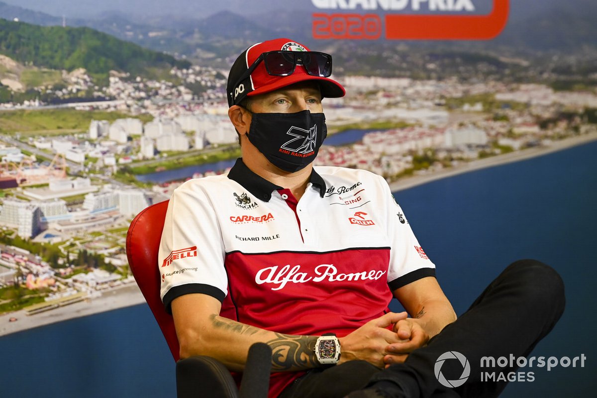Kimi Raikkonen, Alfa Romeo in the press conference